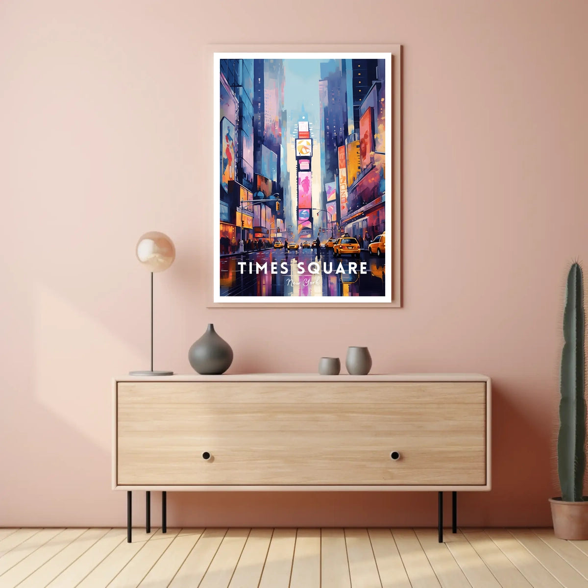Times Square Nightlife Cityscape Poster Modern Wall Art