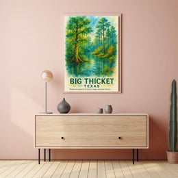 Big Thicket Texas Watercolor Nature Poster Art