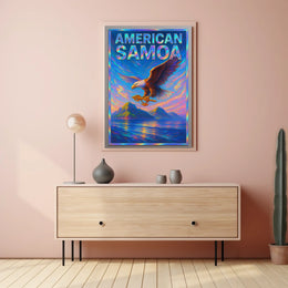 American Samoa Vibrant Tribute Poster