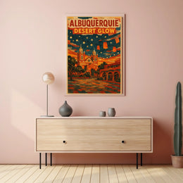 Albuquerque Desert Glow Poster