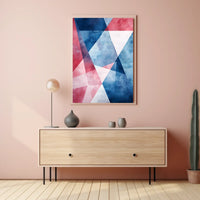 Geometric Abstract Patriotic Shapes Wall Art Poster
