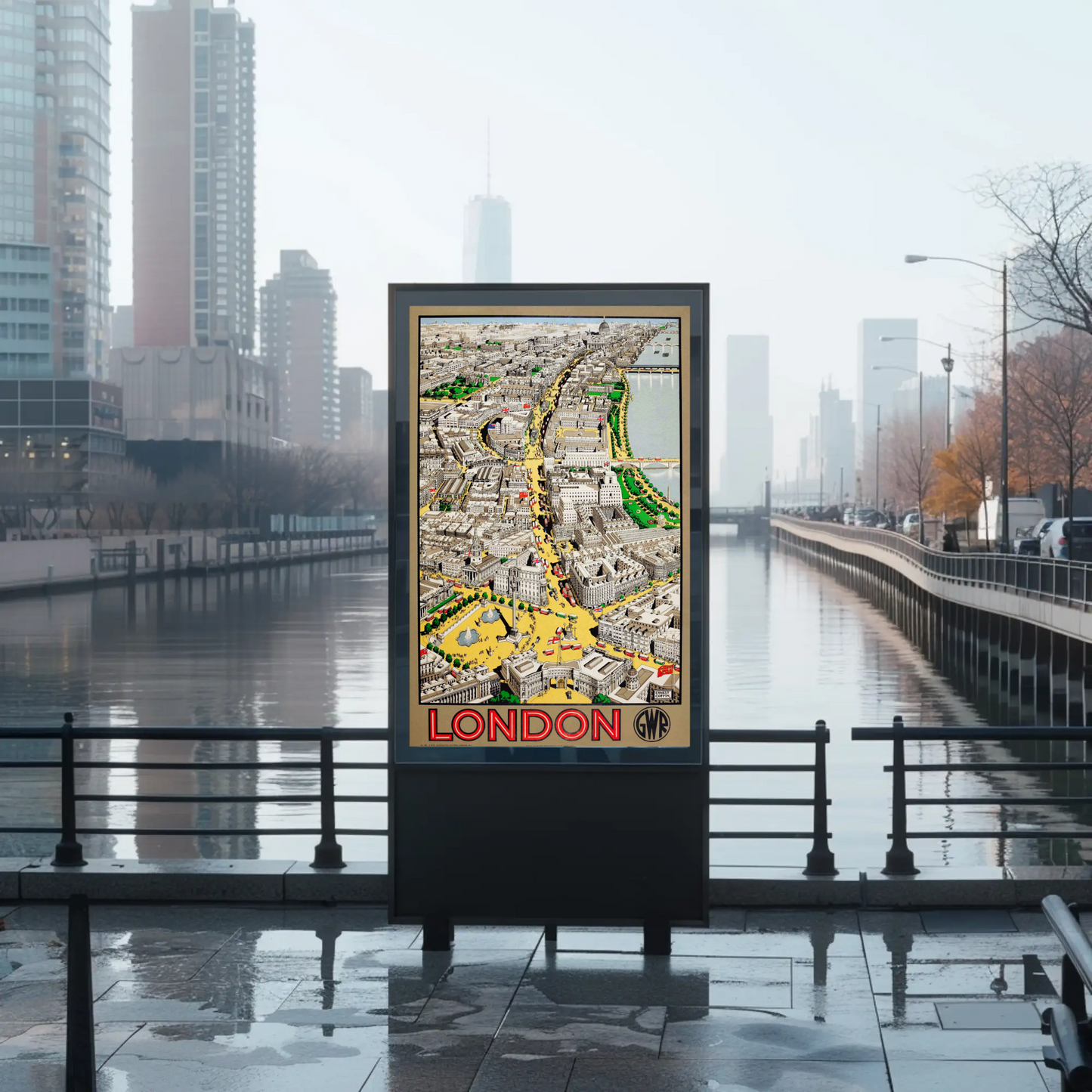 London Cityscape Travel Poster