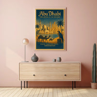 Abu Dhabi Vintage Travel Poster Tradition Meets Innovation