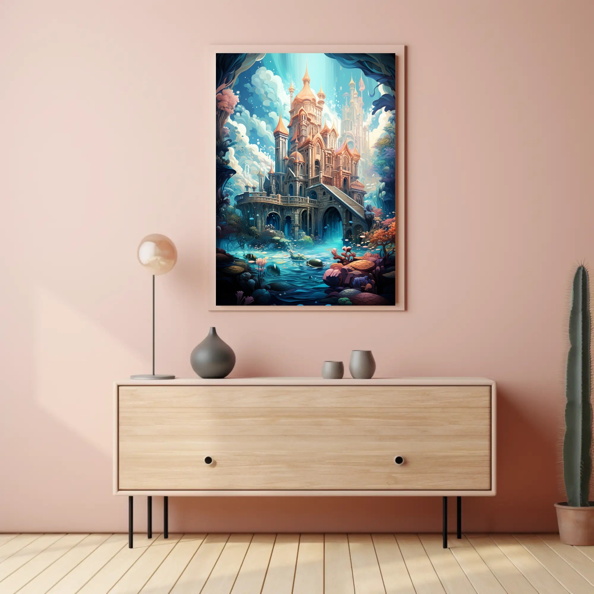 Enchanted Castle By The Sea Poster