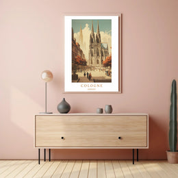 Cologne Cathedral in Autumn Poster PosterGoat