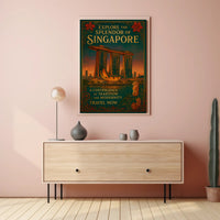 Singapore Vintage Travel Poster Wall Art Print