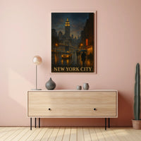 New York City at Night Poster