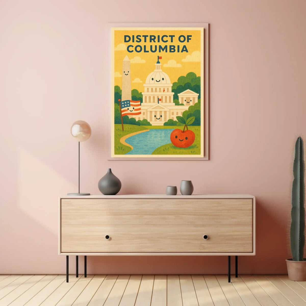 Whimsical Washington D.C Poster