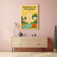 Whimsical Washington D.C Poster