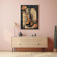 Violin and Roses Artistic Poster