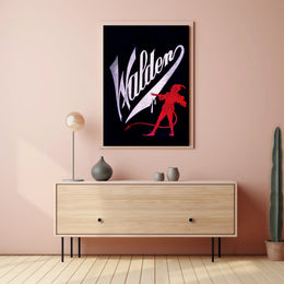 Devilish Vintage Mischief: Walden Theatrical Cultural Poster