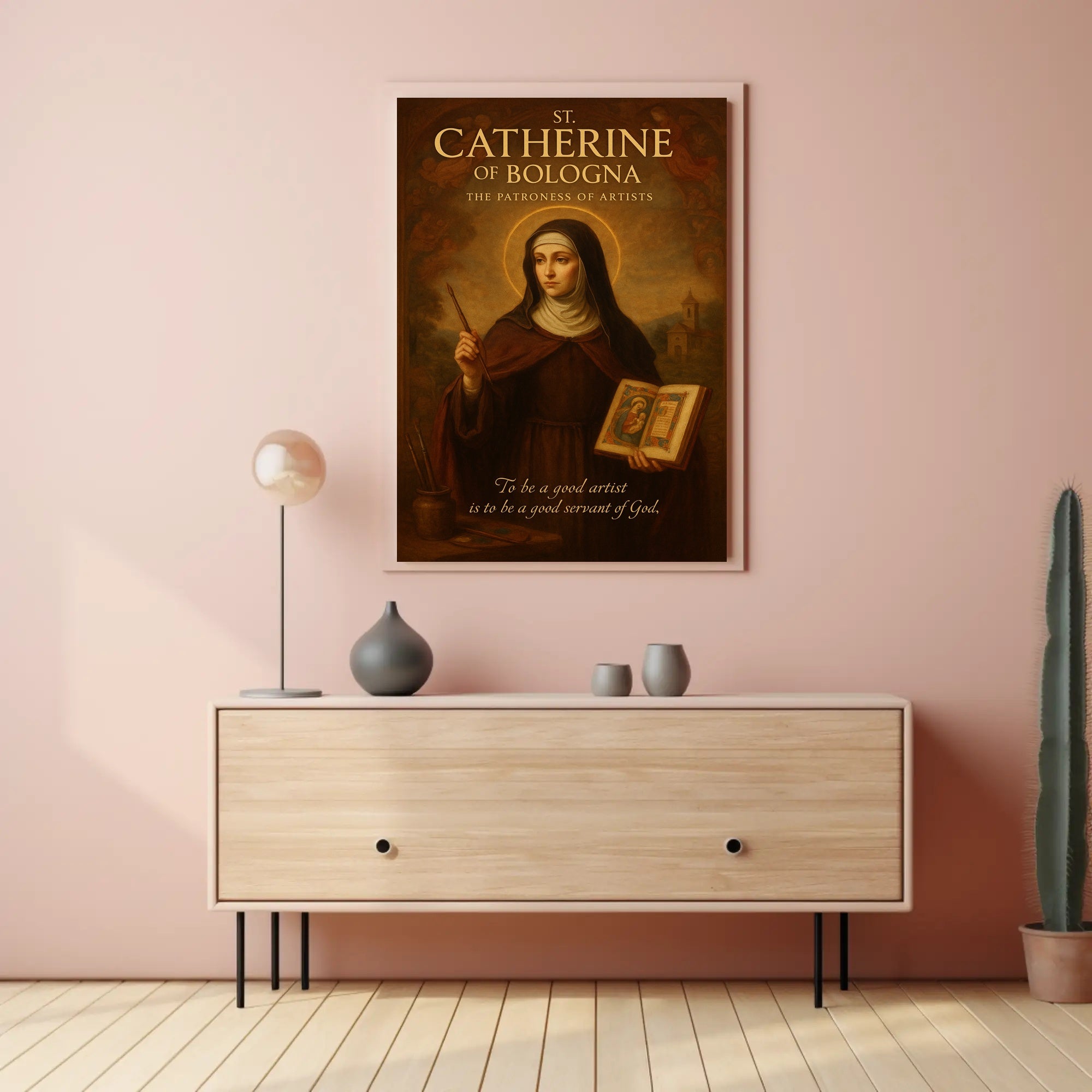St Catherine Of Bologna Patroness Poster Print