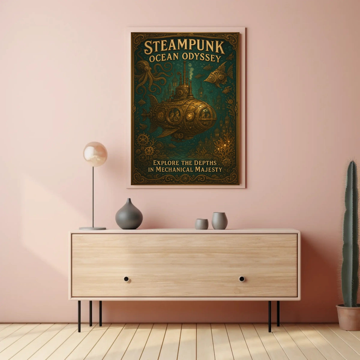 Steampunk Ocean Odyssey Poster