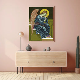 Contemplative Angelic Icon Poster