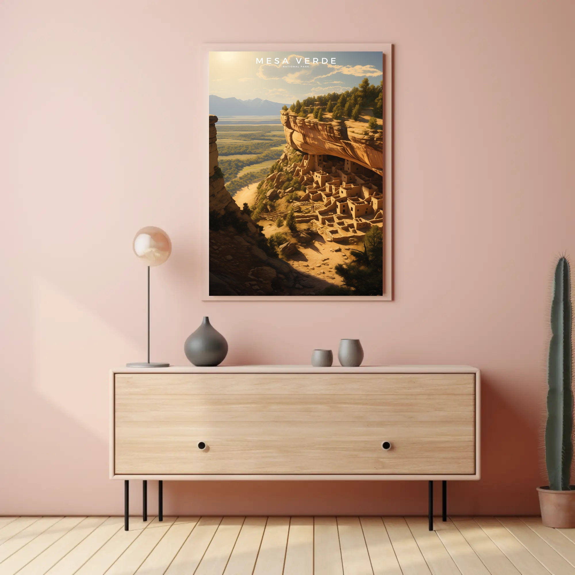 Mesa Verde Travel Poster Vintage Wall Art Print