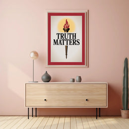 Truth Matters Torch Enlightenment Motivational or Quote Poster