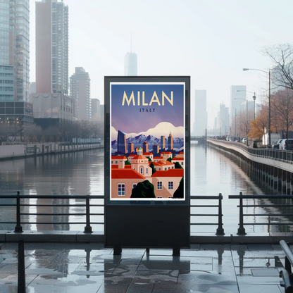 Milan Travel Poster