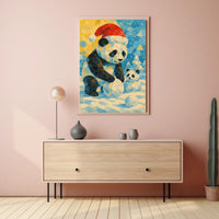 Festive Panda Winter Wonderland Poster