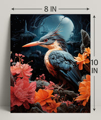 Enchanted Night Bird Poster