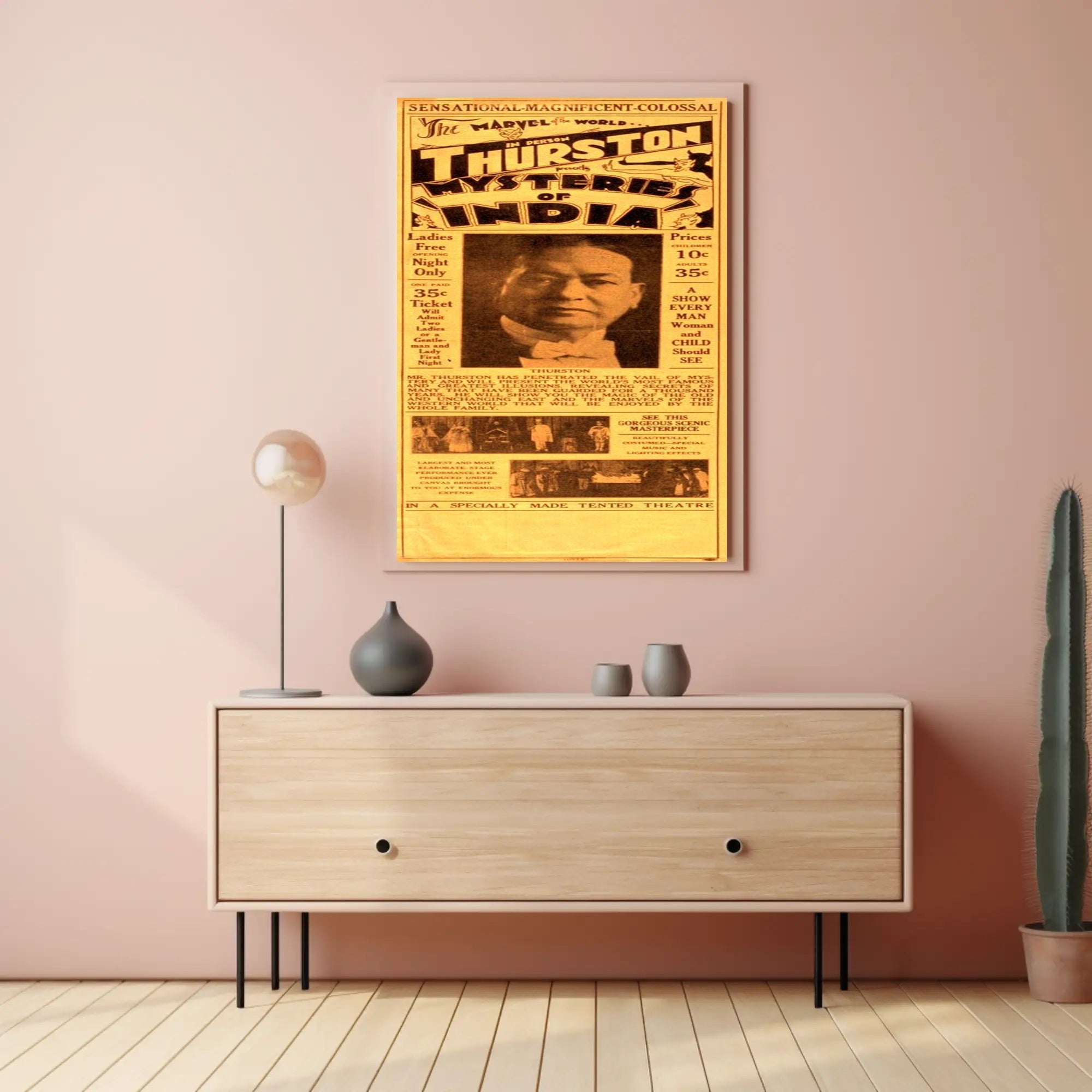 Thurston Magic Show Vintage Cultural or Heritage Poster