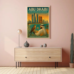 Abu Dhabi Heritage & Innovation Urban Cityscape Poster