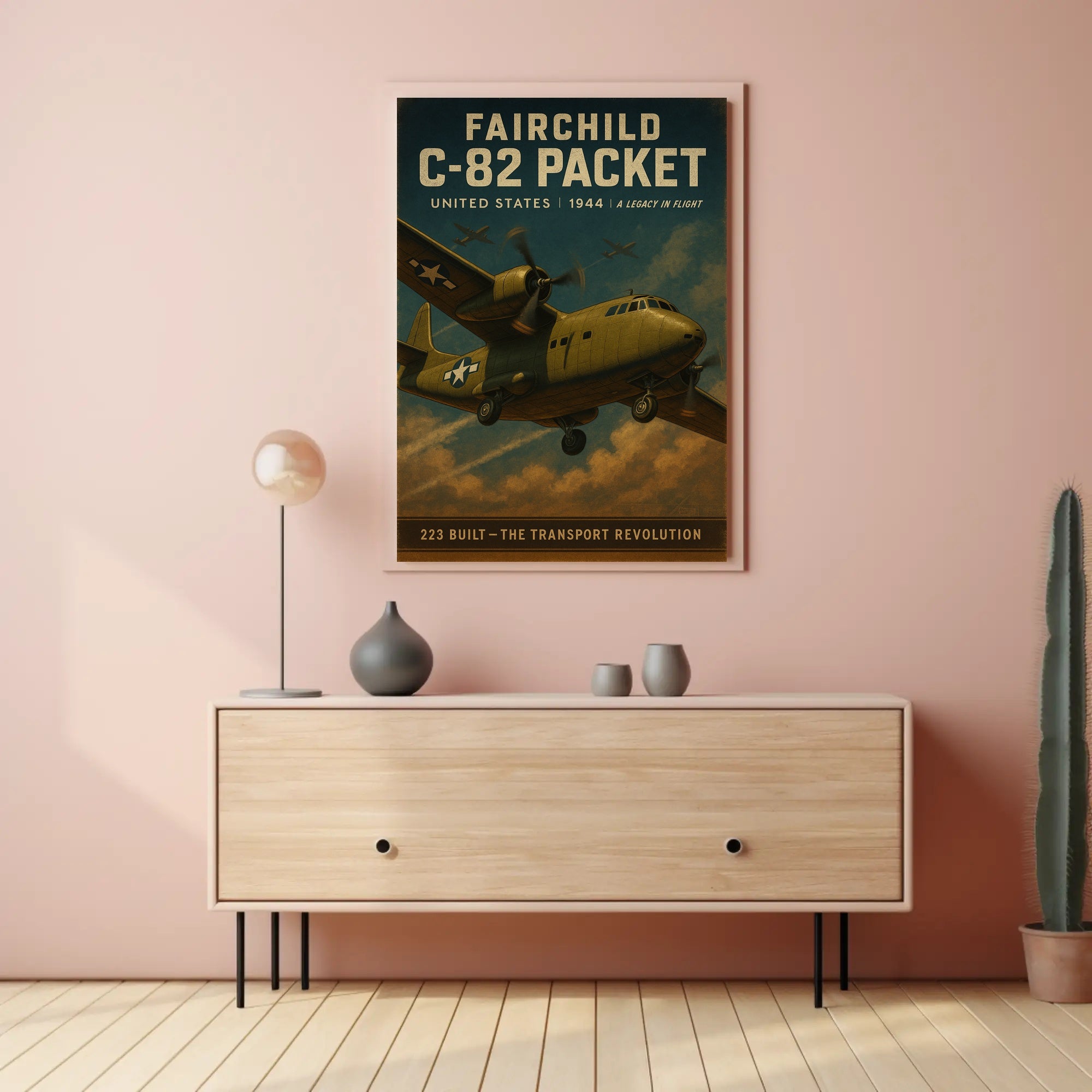 Fairchild C 82 Packet Vintage Poster Print