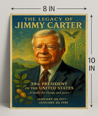 Jimmy Carter 39th President Wall Art Print PosterGoat