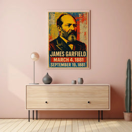 James A. Garfield 20th President of the United States Street Art Mashup Poster