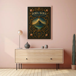 Bora Bora Vintage Travel Paradise Poster PosterGoat