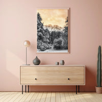 Serene Winter Landscape Nature National Park Poster