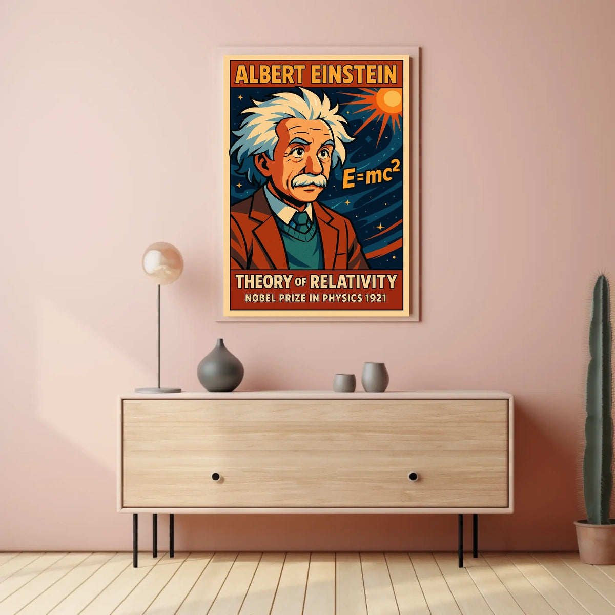 Einstein Relativity Theory Educational Vintage Science Gallery Quality Classic Intellectual Decor Poster