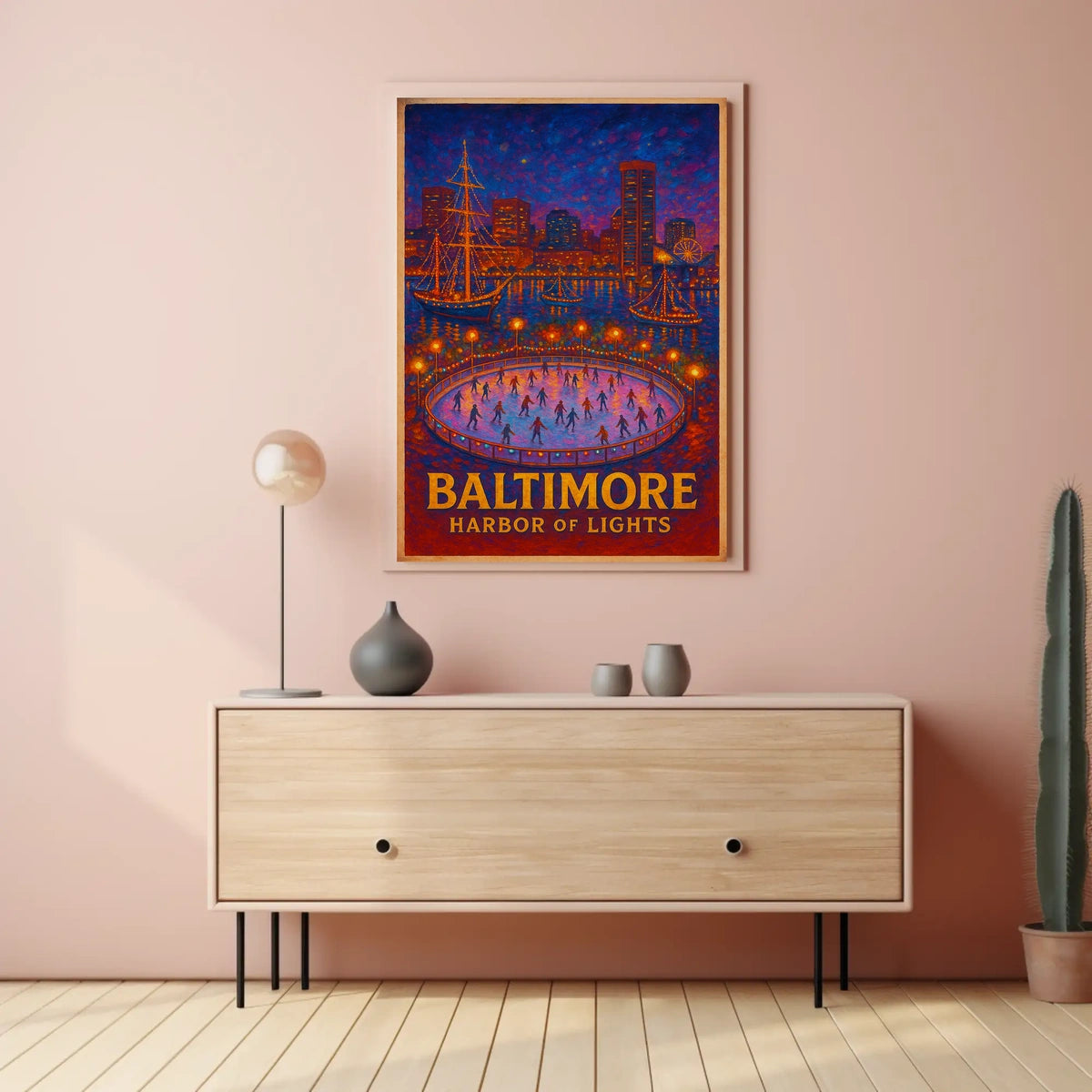 Baltimore Harbor Of Lights Poster