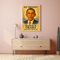 44th President Portrait in Historical or Presidential Poster