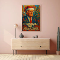 Christmas 2025 with Santa Hat Political or Propaganda Poster