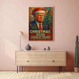 Christmas 2025 with Santa Hat Political or Propaganda Poster