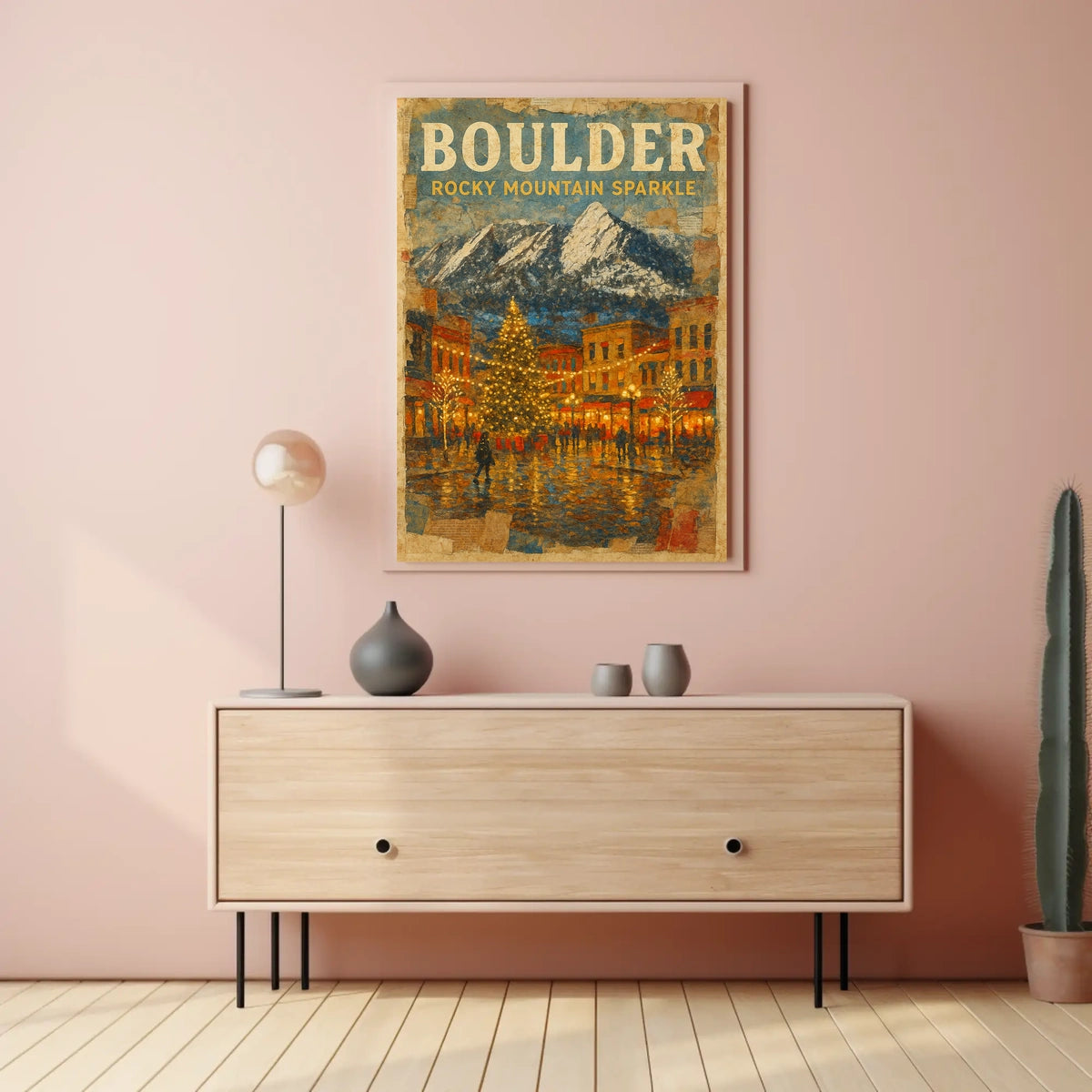 Boulder Rocky Mountain Sparkle Poster