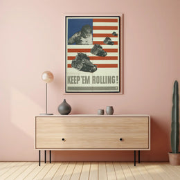 World War II American Industrial Effort Propaganda Poster