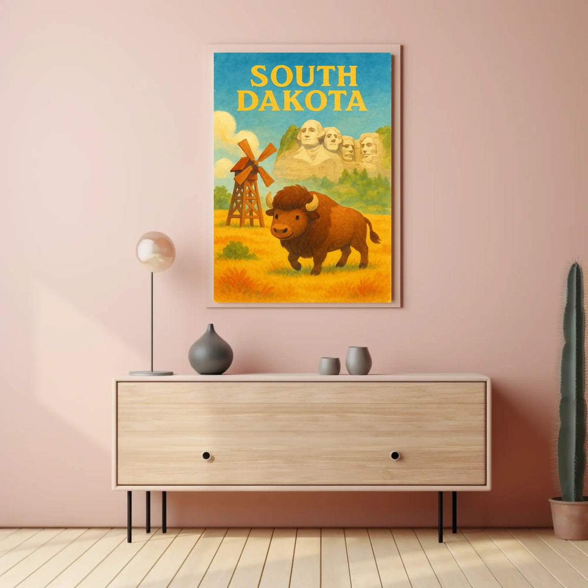 South Dakota Wonders Scenic Collector Poster