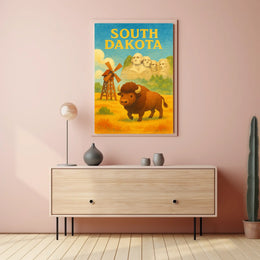 South Dakota Wonders Scenic Collector Poster