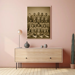 USA Basketball Team Portrait Poster Vintage Sports Print