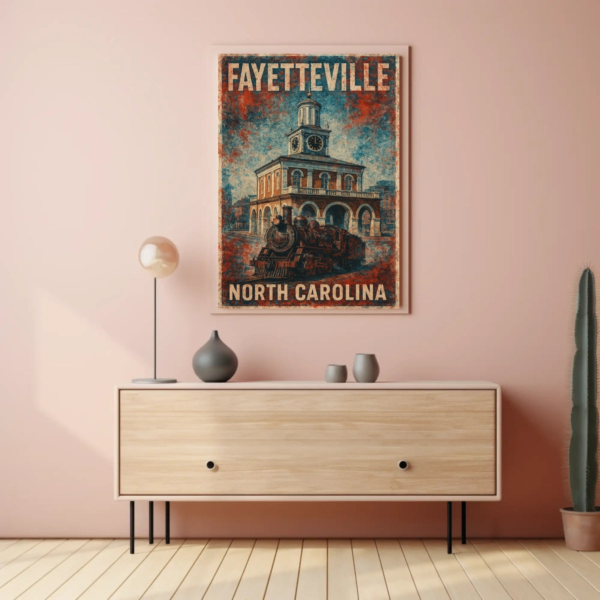 Fayetteville NC Wanderlust Travel Poster