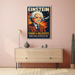 Albert Einstein Nobel Prize 1921 Scholars Vintage Poster