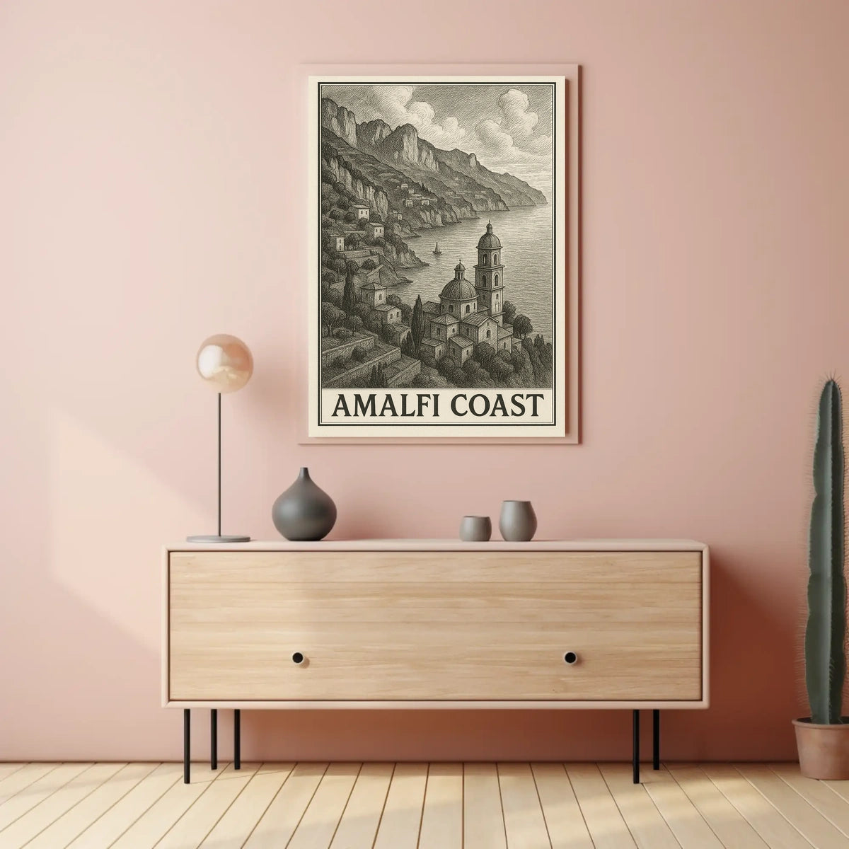 Amalfi Coast Poster Wall Art Print Travel Decor Home