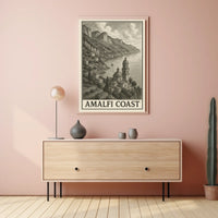 Amalfi Coast Poster Wall Art Print Travel Decor Home