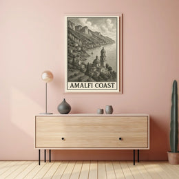 Amalfi Coast Poster Wall Art Print Travel Decor Home