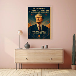 Jimmy Carter Legacy of Service Poster Wall Art PosterGoat