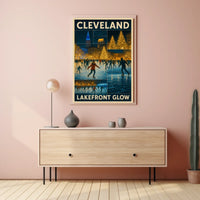 Cleveland Lakefront Glow Poster