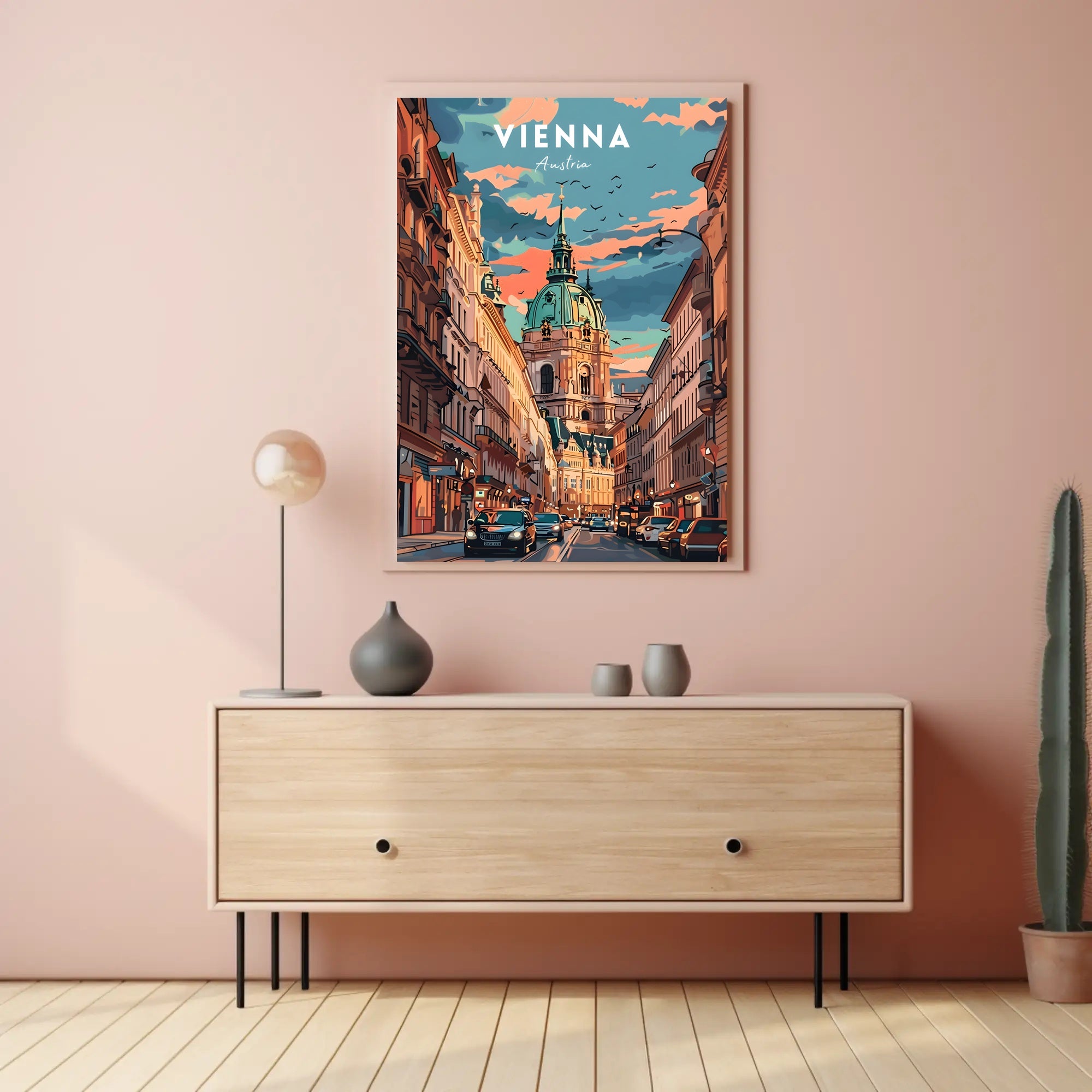Vienna Architectural Splendor in Urban Cityscape Poster