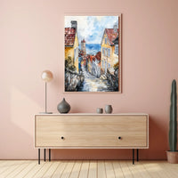 Sweden Visby Coastal Town Seaside Landscape Poster