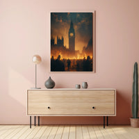 Dystopian Sunset: Post-Apocalyptic Urban Art Poster PosterGoat